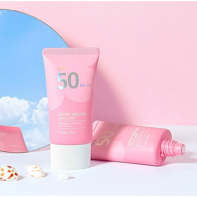 LAIKOU Japan Sakura Sunscreen SPF 50 PA+++ (50g) | Lightweight Brightening Sun Protection Cream 2 LAIKOU Japan Sakura Sunscreen SPF 50 PA+++ (50g) | Lightweight Brightening Sun Protection Cream - Image 2